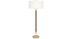 Dexter Floor Lamp In Walnut And Brass