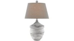 Vitellina Table Lamp In Gray