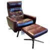 Cirrus Comfort Air Large Chair & Ottoman In Mont Blanc Garnet