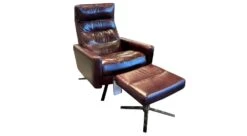 Cirrus Comfort Air Large Chair & Ottoman In Mont Blanc Garnet
