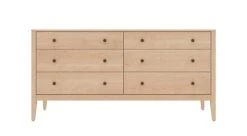 Brandon 6 Drawer Double Dresser In Natural Maple