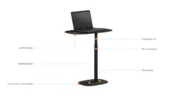 Serif Laptop Lift Table -Furniture Sale Store BDI Serif 1045 adjustable height laptop desk black Features main