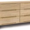 Linn 6 Drawer Dresser Oak