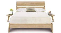 Linn Bed Oak -Furniture Sale Store LinnBedNightstandsOak front main