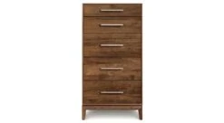 Mansfield 5 Drawer Narrow Dresser -Furniture Sale Store Mansfield5DrawerHeadOnWalnut main