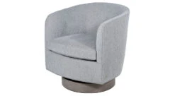 Roxy Swivel Chair With Wood Base By Thayer Coggin