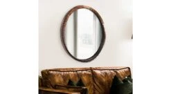 Coined Round Mirror -Furniture Sale Store coined mirror scene 17309 main