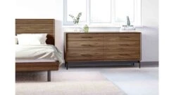 Coss-Linq Bed -Furniture Sale Store cross linq bed king 9129 9186 6 drawer dresser walnut main