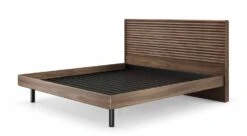 Coss-Linq Bed -Furniture Sale Store cross linq bed king 9129 walnut platform low bed 0b main