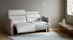 Emily Stressless Power Loveseat -Furniture Sale Store emily stressless loveseat fog room setting01 main