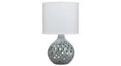 Fretwork Table Lamp -Furniture Sale Store fretwork table lamp pale blue main