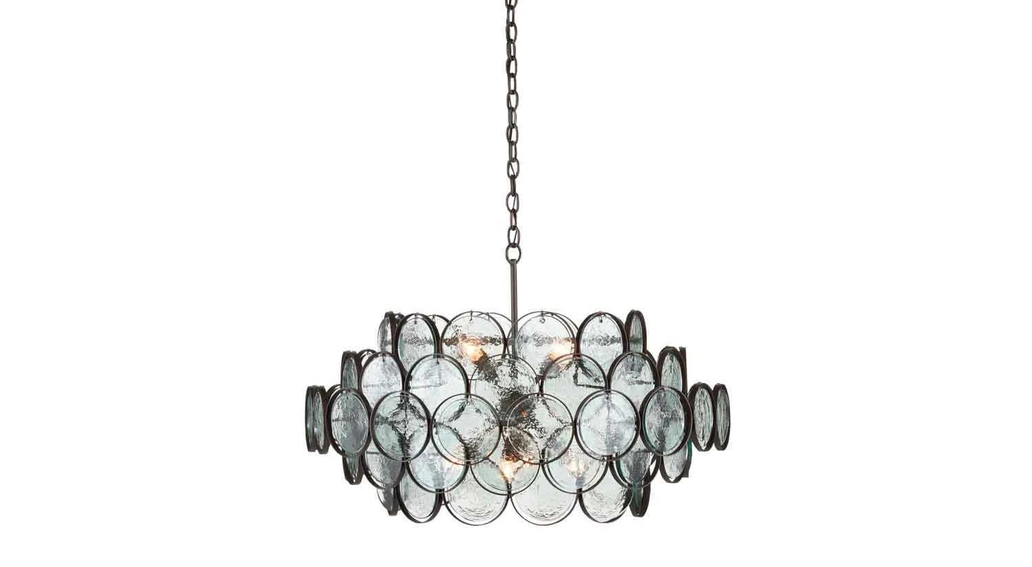 Galahad Small Recycled Glass Chandeiler 1 Galahad Small Recycled Glass Chandeiler