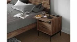 Linq 22" Nightstand 11 Linq 22" Nightstand -Furniture Sale Store linq 9181 22 side table walnut lifestyle detail main