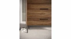 Linq 5 Drawer Chest -Furniture Sale Store linq 9185 5 drawer chest walnut lifestyle leg detail main