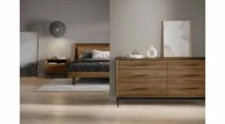 Linq 6 Drawer Dresser -Furniture Sale Store linq 9186 6 drawer dresser walnut lifestyle main