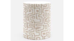 Loman Garden Stool In White