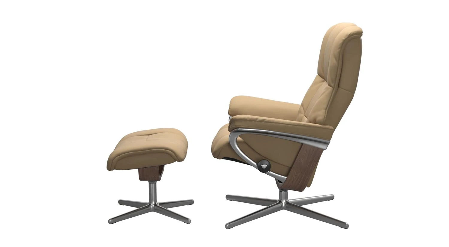 Mayfair Stressless Chair And Ottoman X-Base 2 Mayfair Stressless Chair And Ottoman X-Base - Image 2