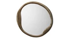 Organic Round Mirror In Bronze