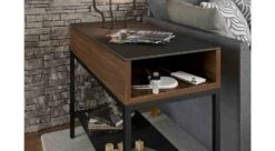 Reveal End Table In Natural Walnut 7 Reveal End Table In Natural Walnut -Furniture Sale Store reveal end 1196 BDI WL wire management detail main