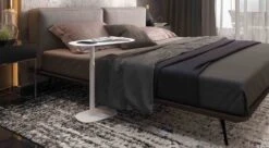 Serif Laptop Lift Table -Furniture Sale Store serif lift laptop table 1045 white BDI height adjustable side table 2 main 1