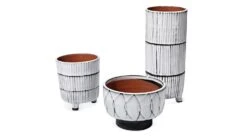 Striae Vases Set Of Three