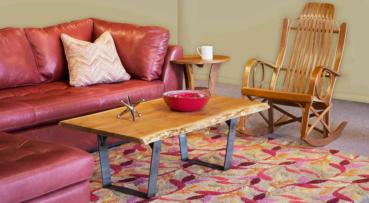 Live Edge Vergennes Cocktail Table In Natural Cherry 2 Live Edge Vergennes Cocktail Table In Natural Cherry - Image 2